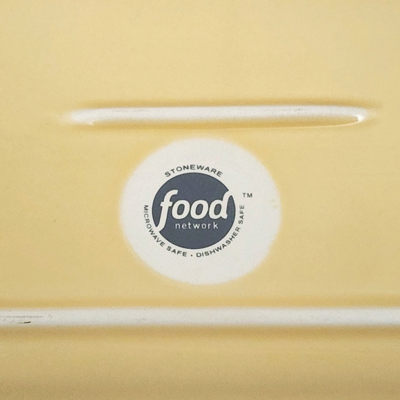 Fontinella Yellow Food Network Retired Serving Tray Plate Embossed Beaded Swirls - Picture 4 of 4